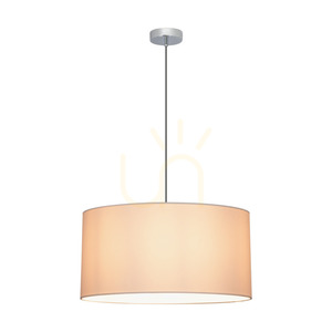 Rima taklampa, 1xE27, Max. 60 W, krommetall/antracitfärgad flätad sladd/grå lampskärm, Ø 50 cm small 1