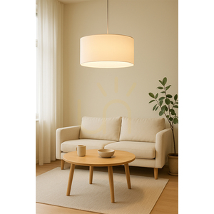 Rima taklampa, 1xE27, Max. 60 W, krommetall/antracitfärgad flätad sladd/grå lampskärm, Ø 50 cm small 2