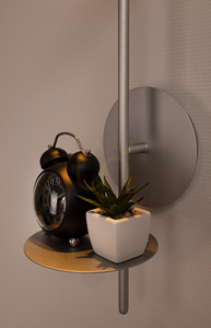 Rogna vägglampa, 1xGU10, Max. 50 W, krommetall, 19,5 cm small 2