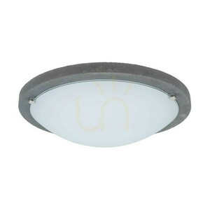 Rocky taklampa, 1xLED, 2700 K, 18 W, betonggrå/vit glasskärm, Ø45 cm small 0