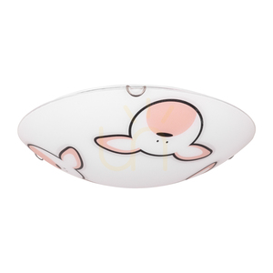 Rubby taklampa, 2xE27, Max. 60 W, kromad metall/vit glasskärm, Ø 40 cm small 0