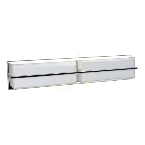 Kontrollera Sally vägglampa, inklusive LED 3000K 20W, krommetall/vit glasskärm, 60 cm