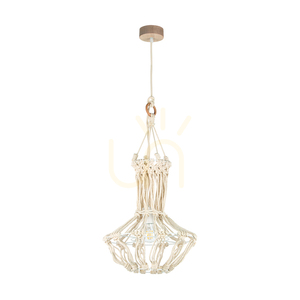 Samba taklampa, 1xE27, Max. 15 W LED, oljad ek/natur, flätad kabel/krämfärgad flätad bomullssladd, Ø 35 cm small 0
