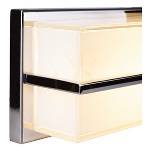 Sally vägglampa, inklusive LED 3000K 30W, krommetall/vit glasskärm, 98 cm small 1