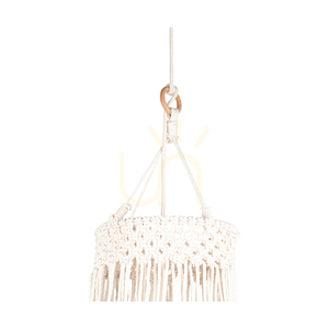 Samba taklampa, 3xE27, Max. 15 W LED, oljad ek/natur, flätad kabel/krämfärgad flätad bomullssladd, Ø 65 cm small 1