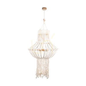 Samba taklampa, 3xE27, Max. 15 W LED, oljad ek/natur, flätad kabel/krämfärgad flätad bomullssladd, Ø 65 cm small 0