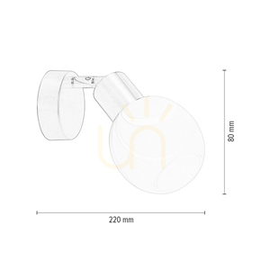 Sara vägglampa 1xE14 Max. 40 W, satinmetall/vit glasskärm, 22 cm small 3