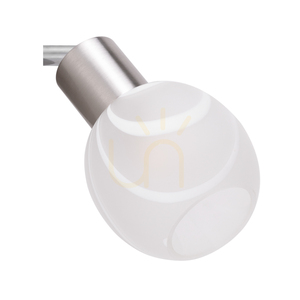 Sara taklampa, 3xE14, Max. 40 W, satinmetall/vit, glasskärm, 59 cm small 2