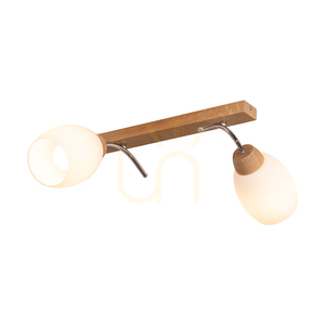Skaja taklampa, 2xE27, Max. 40 W, oljad ek/krommetall/vit glasskärm, 76 cm small 1