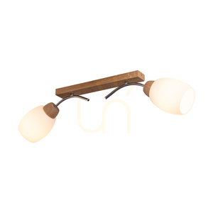 Skaja taklampa, 2xE27, Max. 40 W, oljad ek/krommetall/vit glasskärm, 76 cm small 3