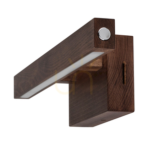 Liten vägglampa, 1xLED, 3000 K, 5,3 W, bok- och valnötsträ, med beröringsdimmer, 40 cm small 0