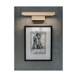 Smal vägglampa, 1xLED, 3000 K, 5,3 W, björk, med beröringsdimmer, 40 cm small 1
