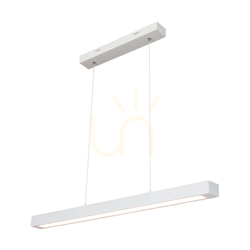 Kontrollera Smal 2xLED 3000K 22,5 W taklampa, vitt bokträ / genomskinlig PVC-sladd med beröringsdimmer, 80 cm