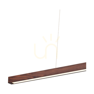 Smal 2xLED 3000K 34,5 W taklampa, bok- och valnötsträ / genomskinlig PVC-sladd med beröringsdimmer, 120 cm small 1