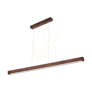 Smal 2xLED 3000K 34,5 W taklampa, bok- och valnötsträ / genomskinlig PVC-sladd med beröringsdimmer, 120 cm small 0