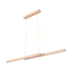 Smal Double 2xLED 3000K 22,5 W taklampa, björk/transparent PVC-sladd med beröringsdimmer, 120 cm small 0