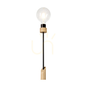 Solange golvlampa, 1xE27, Max. 60 W, oljad ek/svart metall/svart flätad sladd, Ø 30 cm small 2