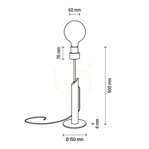 Solange bordslampa, 1xE27, Max. 60 W, oljad ek/svart metall/svart flätad kabel, Ø 15 cm small 6
