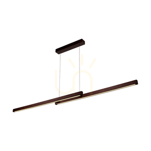 Smal Double 2xLED 3000K 22,5 W taklampa, bok- och valnötsträ, med beröringsdimmer, 120 cm small 1