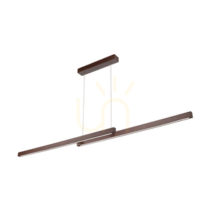 Smal Double 2xLED 3000K 22,5 W taklampa, bok- och valnötsträ, med beröringsdimmer, 120 cm small 0