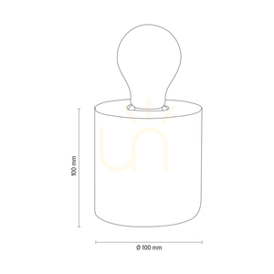 Spot Light STRONG 6070936 bordslampa – grå betong, Ø10 cm, E27 small 2