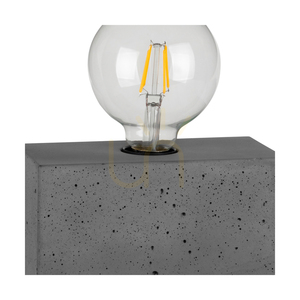 Strong dubbel bordslampa, 1xE27, Max. 25 W, betonggrå/svart, PVC-kabel 18 cm small 1
