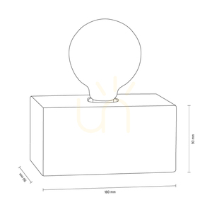 Strong dubbel bordslampa, 1xE27, Max. 25 W, betonggrå/svart, PVC-kabel 18 cm small 2