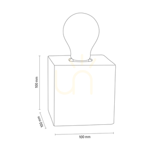Spot Light STRONG 6170936 bordslampa – grå betong, 10 cm fot, E27 small 2