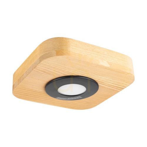 Kontrollera Sunniva taklampa, inklusive 1 st LED-lampa 3000K 5W, brunbehandlad furu / svart metall, 14 cm