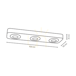 Sunniva taklampa, inklusive 3 st. LED-lampor 3000 K 5 W, bok- och valnötsträ / satinmetall, 42 cm small 2