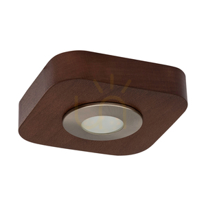 Sunniva taklampa, inklusive 1 st LED-lampa 3000 K 5 W, bok- och valnötsträ / satinmetall, 14 cm small 0