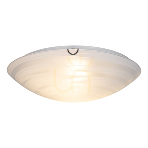 Taklampa Sydney, 2xE27, Max. 60 W, kromad metall/vit glasskärm, Ø 40 cm small 1
