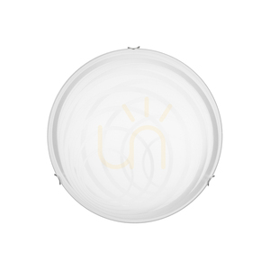 Taklampa Sydney, 2xE27, Max. 60 W, kromad metall/vit glasskärm, Ø 40 cm small 2