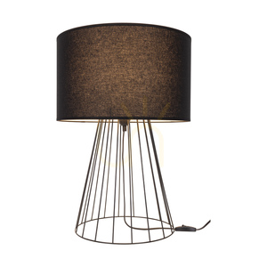 Bordslampa ”Swan”, 1xE27, Max. 60 W, svart metall/svart PVC-sladd/svart lampskärm, Ø 40 cm small 1