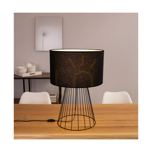 Bordslampa ”Swan”, 1xE27, Max. 60 W, svart metall/svart PVC-sladd/svart lampskärm, Ø 40 cm small 3