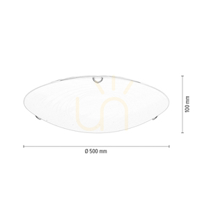 Taklampa Sydney, inkluderar 1 st LED 2700K 30 W, krommetall/vit glasskärm, Ø50 cm small 4