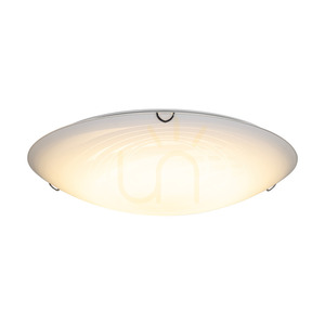 Taklampa Sydney, inklusive 1 st LED-lampa 2700K 18 W, krommetall/vit glasskärm, Ø40 cm small 2