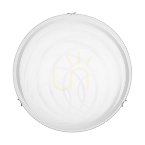 Taklampa Sydney, inklusive 1 st LED-lampa 2700K 18 W, krommetall/vit glasskärm, Ø40 cm small 3