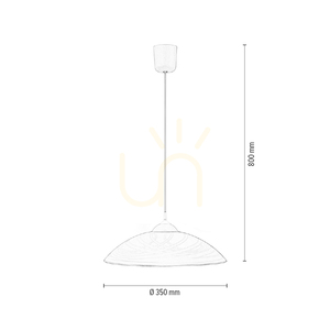 Sydney taklampa, 1xE27, Max. 60 W, vit plast/vit glasskärm, Ø 35 cm small 4