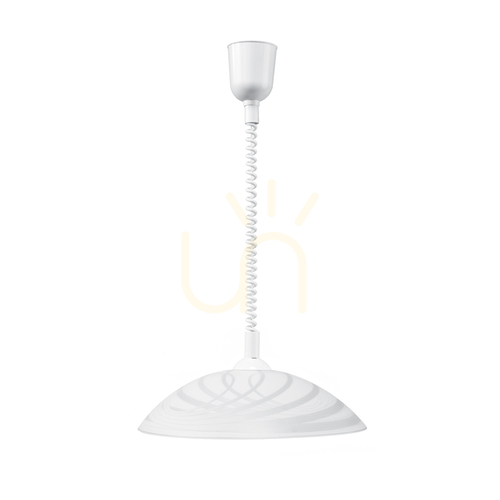 Kontrollera Sydney taklampa, 1xE27, Max. 60 W, vit plast/vit glasskärm, Ø 35 cm