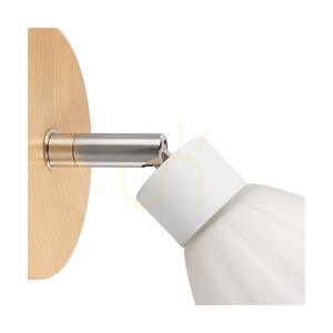 Talea vägglampa, inklusive 1 G9-LED-lampa (max. 3 W), björk/vitmetall/vit glasskärm, Ø 10 cm small 2