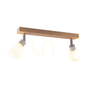 Talea taklampa, inklusive 2 G9-LED-lampor (max. 3 W), björk/vitmetall/vit glasskärm, 39 cm small 1
