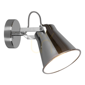 Tekla vägglampa, 1xE27, Max. 60 W, krommetall, 17 cm small 1