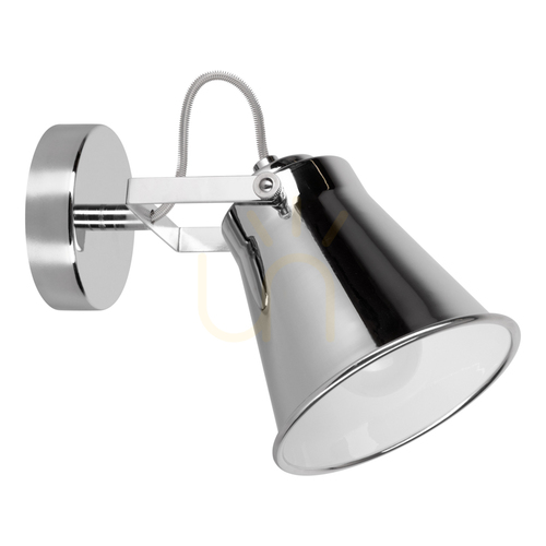 Kontrollera Tekla vägglampa, 1xE27, Max. 60 W, krommetall, 17 cm