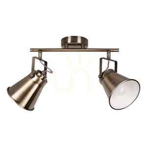 Tekla taklampa, 2xE27, Max. 60 W, metallpatina, 39 cm small 0