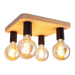 Tamea taklampa, 4xE27, Max. 25 W, oljad ek/svart metall, 40 cm small 1