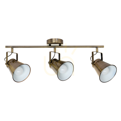 Kontrollera Tekla taklampa, 3xE27, Max. 60 W, metallpatina, 74 cm