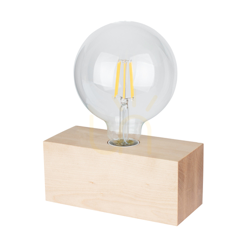 Kontrollera Theo bordslampa, 1xE27, Max. 25 W, björk/svart, PVC-kabel 18 cm