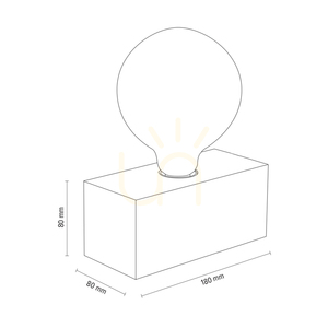 Theo bordslampa, 1xE27, Max. 25 W, oljad ek/svart, 18 cm PVC-sladd small 3
