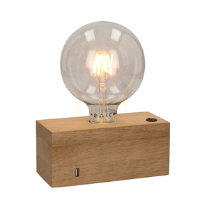 Theo bordslampa, 1xE27, Max. 25 W, oljad ek/svart, PVC-kabel med inbyggd USB-laddare, 18 cm small 1